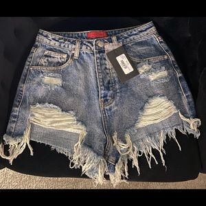Signature8 High Rise Distressed Denim Darlin Cowboy Killer Dark